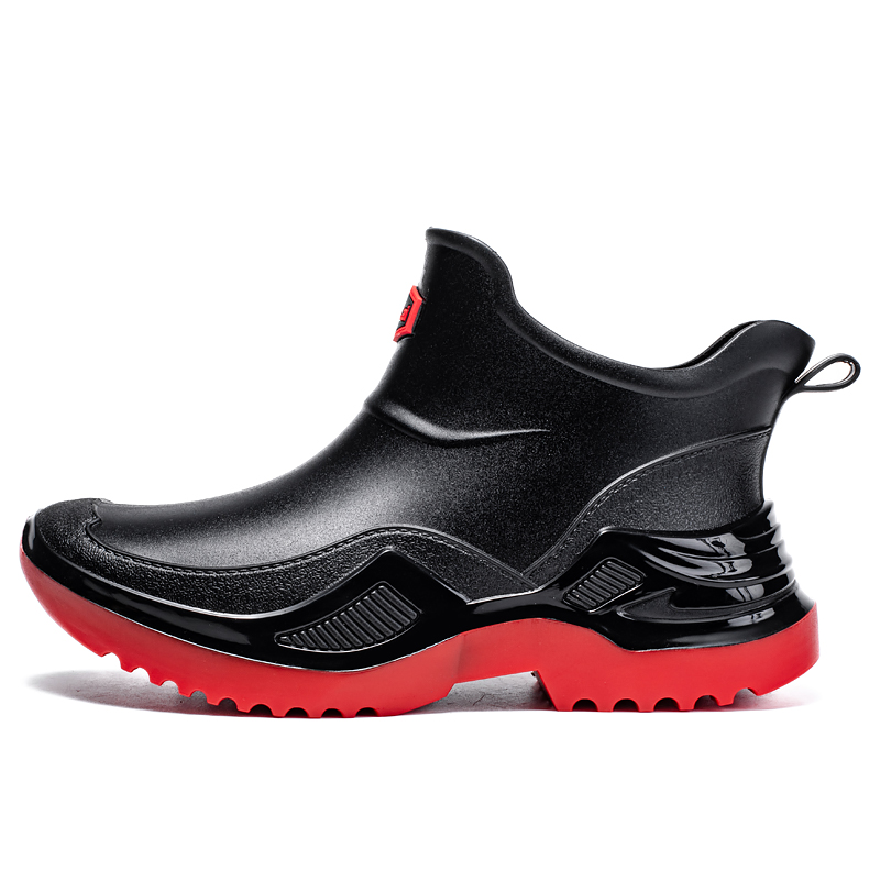 LONGYING Водонепроницаемые и износостойкие дождевые сапоги мужские - черные красные, цвет Black Red
LONGYING Водонепроницаемые и износостойкие дождевые сапоги мужские - черные красные, цвет Black Red