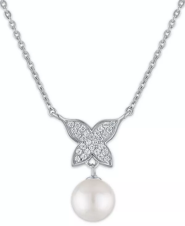 Ожерелье в форме бабочки из культивированного пресноводного жемчуга (7,5–8 мм) и кубического циркония из стерлингового серебра Macy'S, white
Ожерелье в форме бабочки из культивированного пресноводного жемчуга (7,5–8 мм) и кубического циркония из стерлингового серебра Macy'S, white