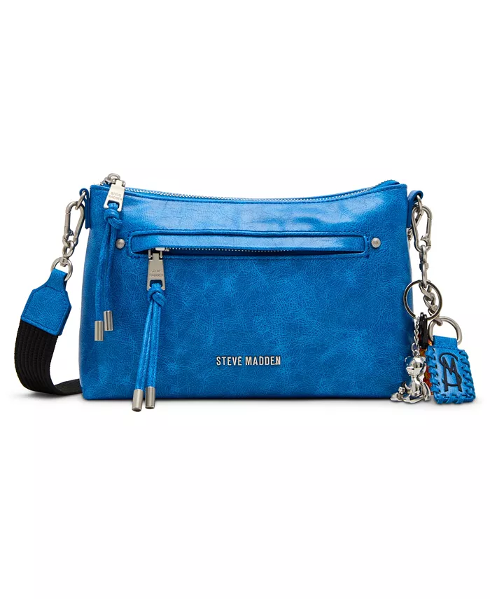 Байонни Кроссбоди с молнией Steve Madden, синий 
Байонни Кроссбоди с молнией Steve Madden, синий