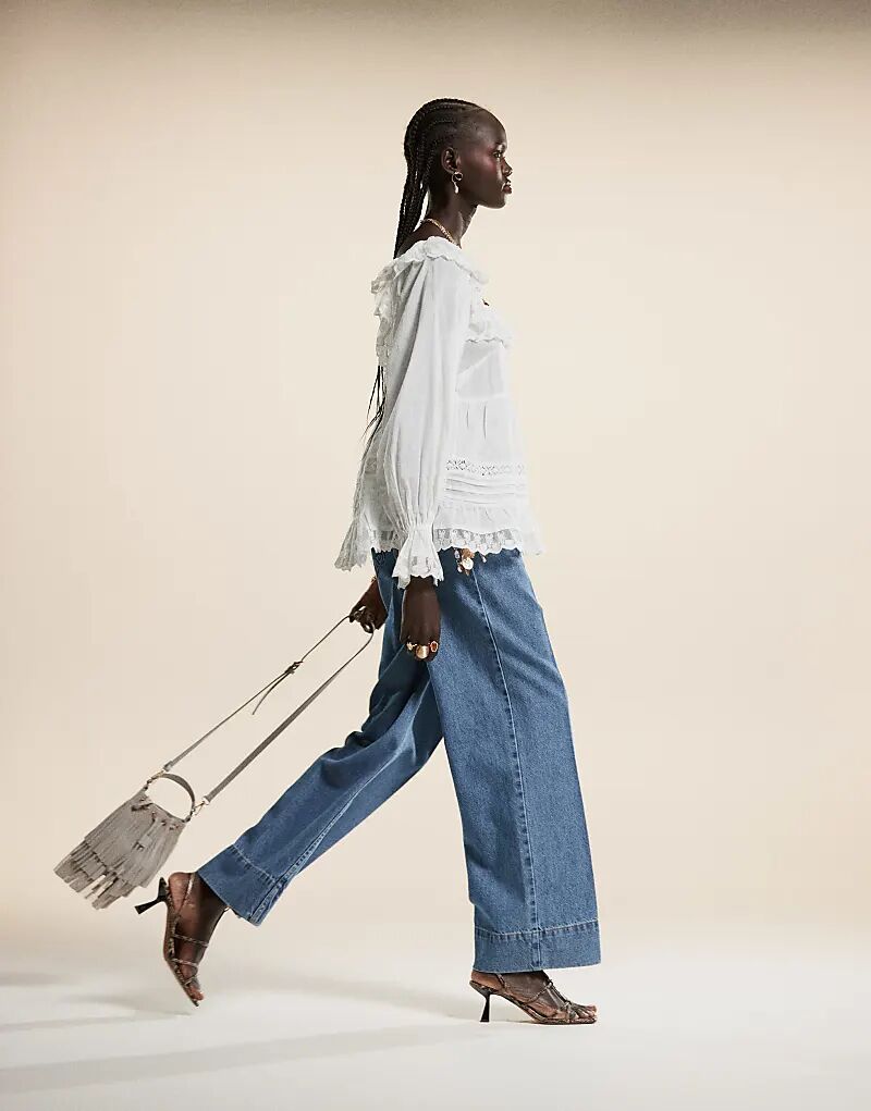 Джинсы широкого кроя со стрелками спереди темно-синего цвета ASOS DESIGN
Джинсы широкого кроя со стрелками спереди темно-синего цвета ASOS DESIGN