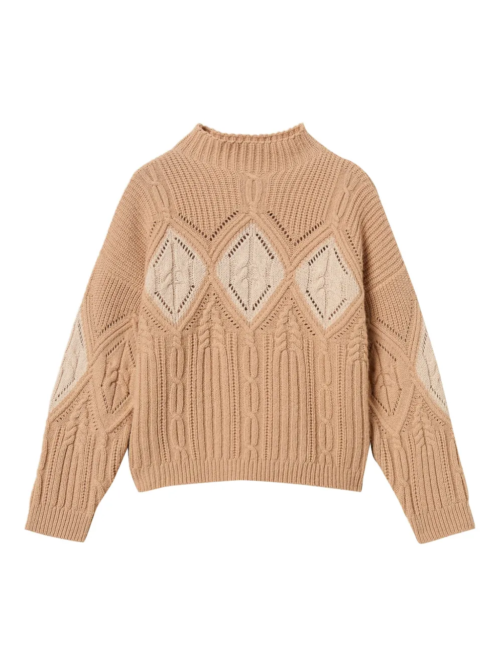 Джемпер фактурной вязки TWINSET, коричневый
Джемпер фактурной вязки TWINSET, коричневый