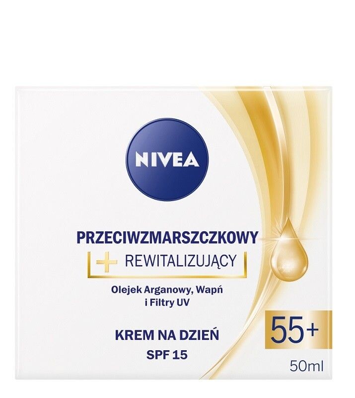 Nivea Przeciwzmarszczkowy + Rewitalizujący 55+ дневной крем для лица, 50 ml
Nivea Przeciwzmarszczkowy + Rewitalizujący 55+ дневной крем для лица, 50 ml