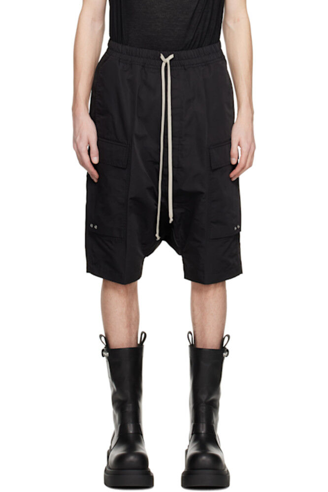 Черные шорты Hollywood Cargo Pods Rick Owens 
Черные шорты Hollywood Cargo Pods Rick Owens