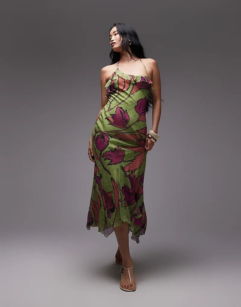 Платье миди Topshop с цветочным принтом в розовых и зеленых тонах с подолом «годе»
Платье миди Topshop с цветочным принтом в розовых и зеленых тонах с подолом «годе»