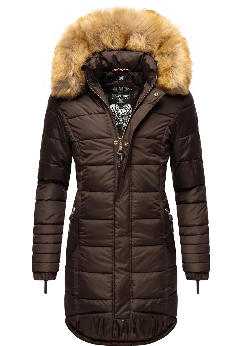 Стеганое пальто Navahoo "Папайя", высококачественное зимнее пальто с элегантным искусственным мехом, коричневый
Стеганое пальто Navahoo "Папайя", высококачественное зимнее пальто с элегантным искусственным мехом, коричневый