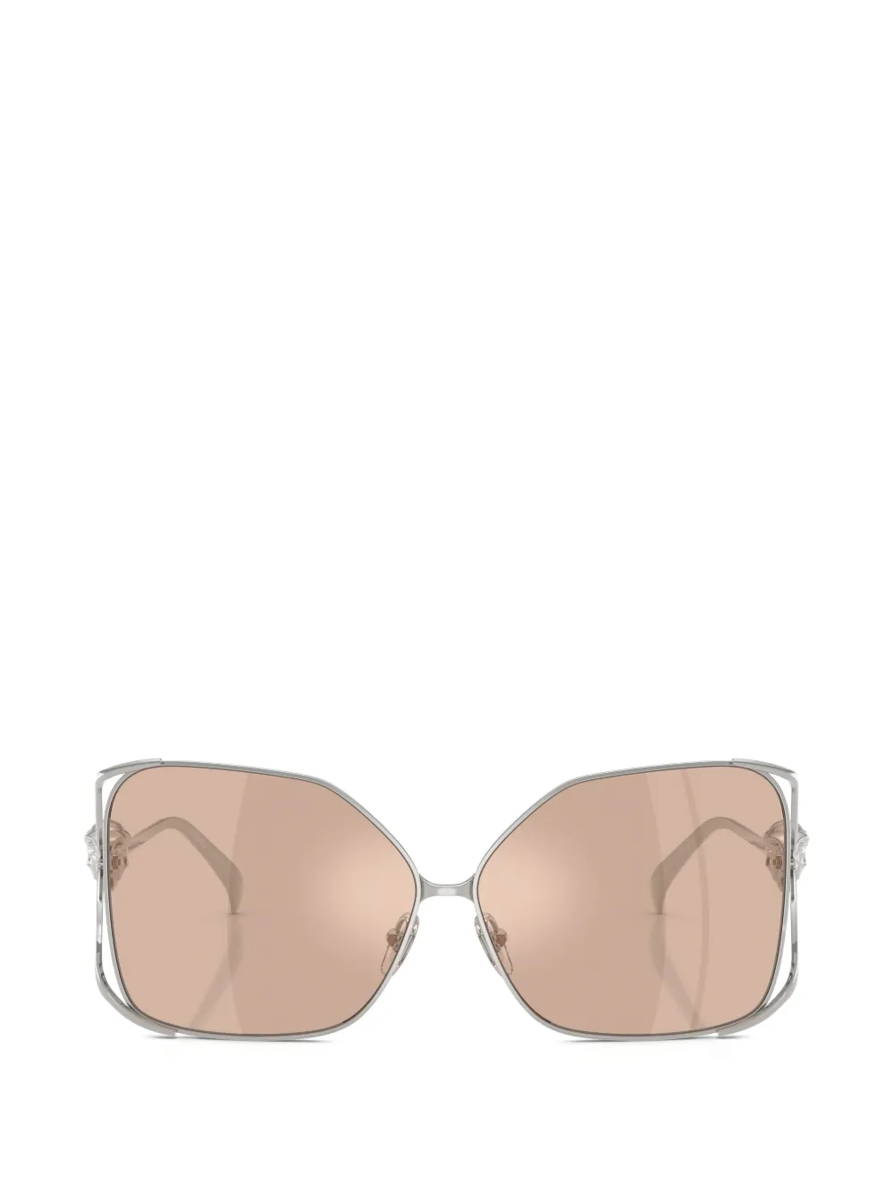 Солнцезащитные очки с геометрическим логотипом Versace, серебряный
Солнцезащитные очки с геометрическим логотипом Versace, серебряный