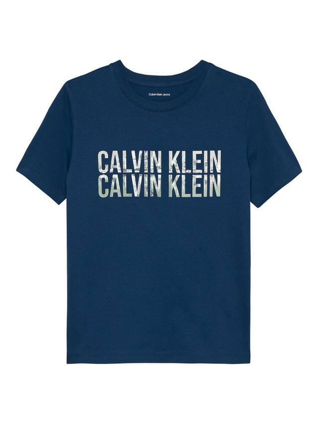Детская хлопковая футболка с коротким рукавом Calvin Klein, Blue Jean
Детская хлопковая футболка с коротким рукавом Calvin Klein, Blue Jean