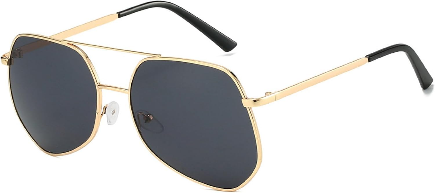 Модные солнцезащитные очки-пилот большого размера для женщин, винтажные очки в металлической оправе, очки для мужчин с двойной дужкой, солнцезащитные очки UV400 mincl, Gold Black
Модные солнцезащитные очки-пилот большого размера для женщин, винтажные очки в металлической оправе, очки для мужчин с двойной дужкой, солнцезащитные очки UV400 mincl, Gold Black