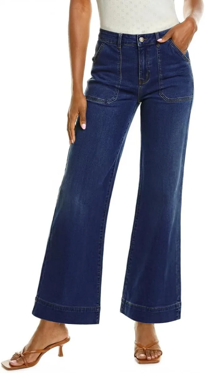 ZESICA широкие джинсы для женщин с высокой талией, прямые, эластичные
ZESICA широкие джинсы для женщин с высокой талией, прямые, эластичные