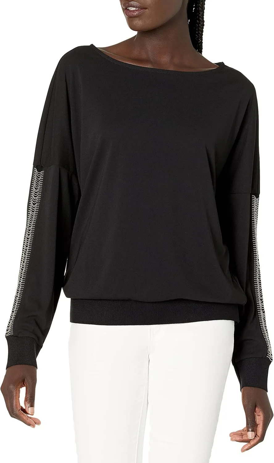 DKNY Женский длинный рукав вязаный топ Off The Shoulder
DKNY Женский длинный рукав вязаный топ Off The Shoulder