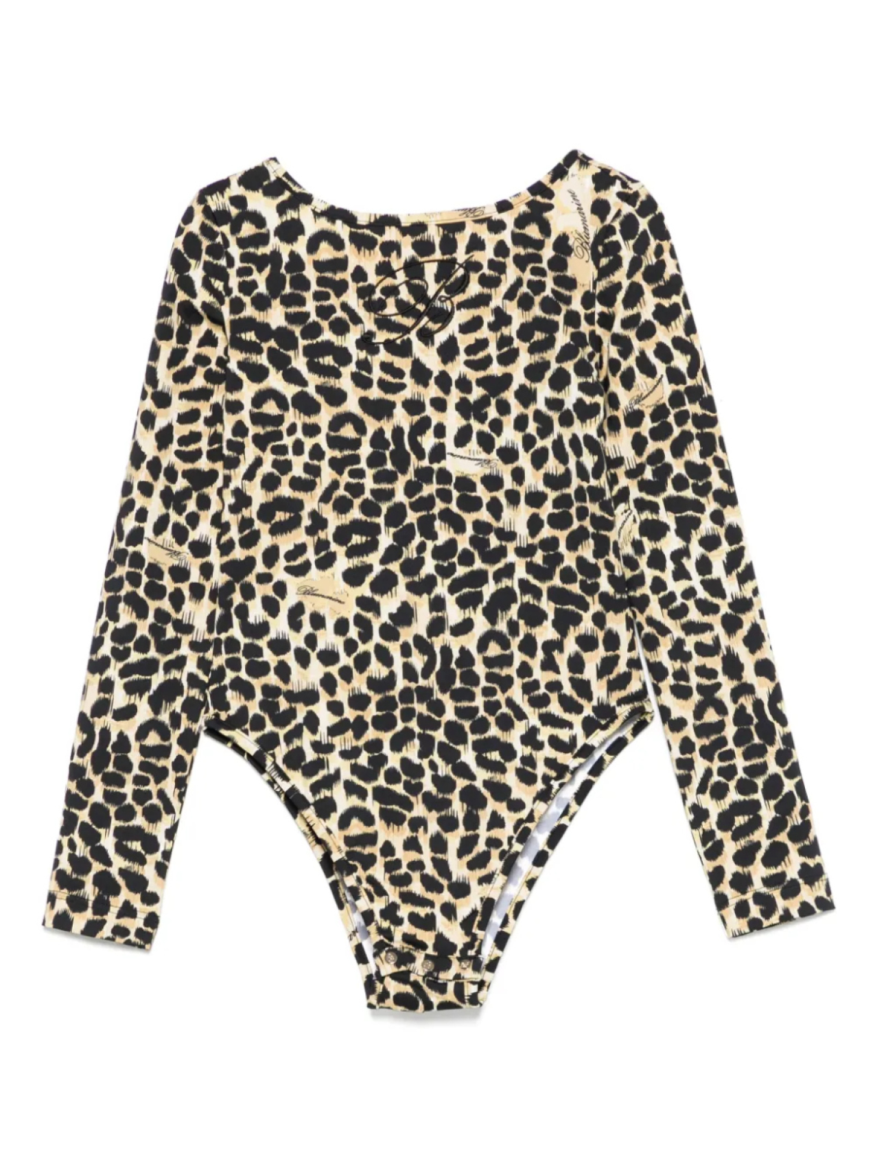 Miss Blumarine боди с анималистичным принтом, нейтральный 
Miss Blumarine боди с анималистичным принтом, нейтральный