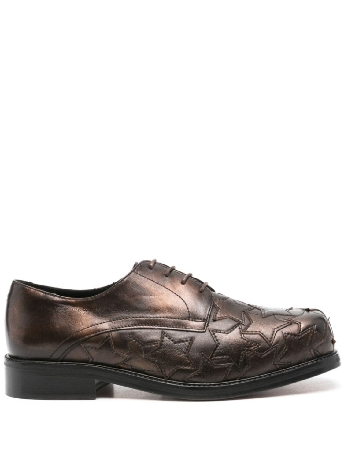 Stefan Cooke туфли дерби с квадратным носком в виде звезды, коричневый 
Stefan Cooke туфли дерби с квадратным носком в виде звезды, коричневый