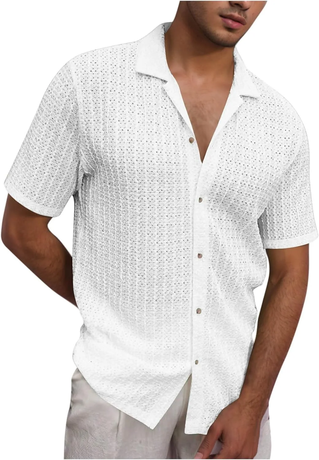 Рубашка на пуговицах для мужчин летняя свободная пляжная
Рубашка на пуговицах для мужчин летняя свободная пляжная