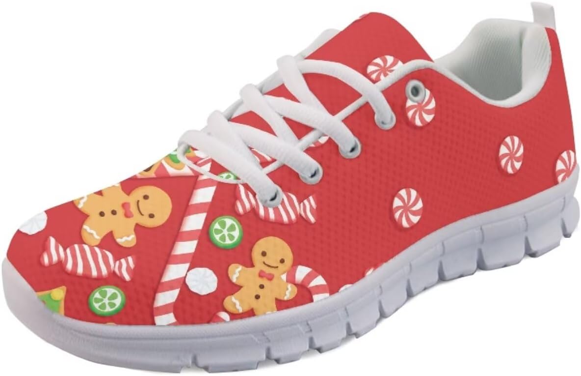 Кроссовки Forchrinse для женщин и мужчин, дышащие, на шнуровке, для бега, повседневные, с сеткой, противоскользящие, теннисные, Christmas Gingerbread Man
Кроссовки Forchrinse для женщин и мужчин, дышащие, на шнуровке, для бега, повседневные, с сеткой, противоскользящие, теннисные, Christmas Gingerbread Man