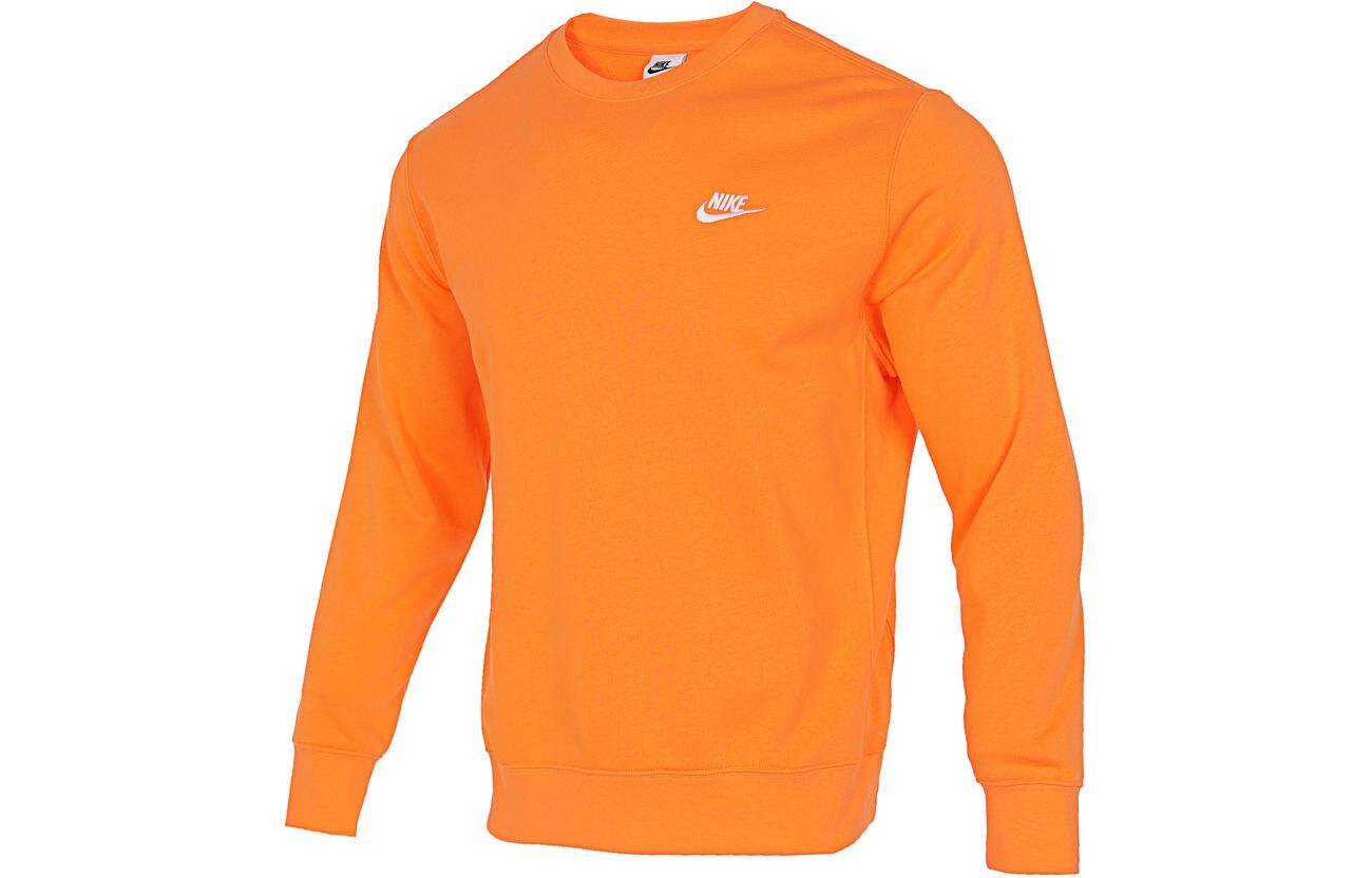 As M Nsw Club Crw Ft Вышитый логотип в рубчик Трикотажный пуловер Толстовка Nike, оранжевый 
As M Nsw Club Crw Ft Вышитый логотип в рубчик Трикотажный пуловер Толстовка Nike, оранжевый