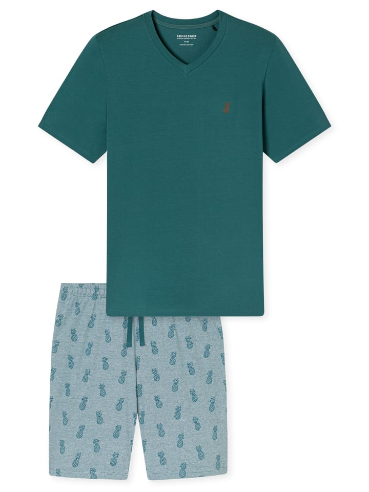 Schiesser Повседневная пижама для сна темно-зеленого цвета
Schiesser Повседневная пижама для сна темно-зеленого цвета