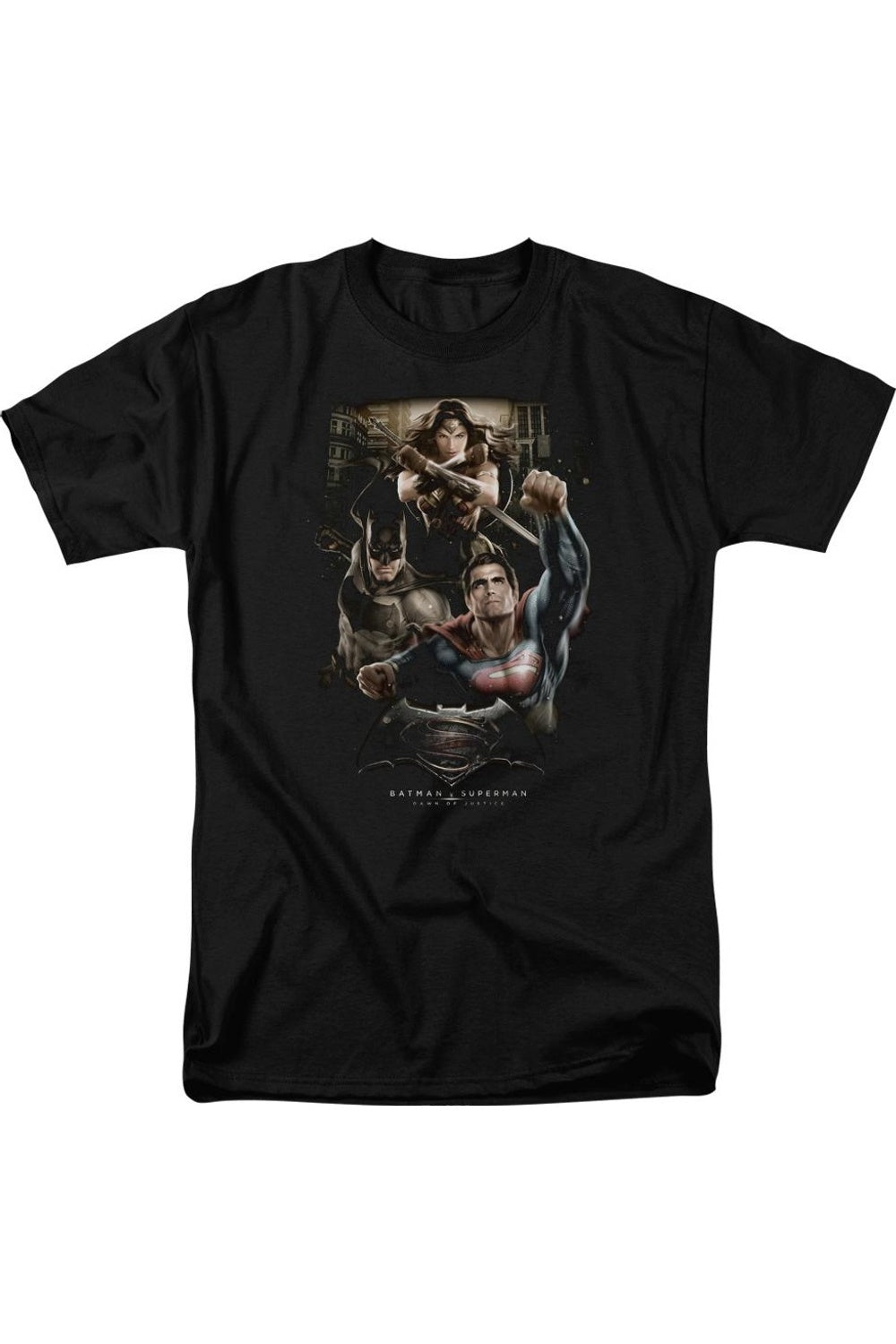 Футболка с коротким рукавом для взрослых Batman V Superman Three In Action Gildan, черный
Футболка с коротким рукавом для взрослых Batman V Superman Three In Action Gildan, черный