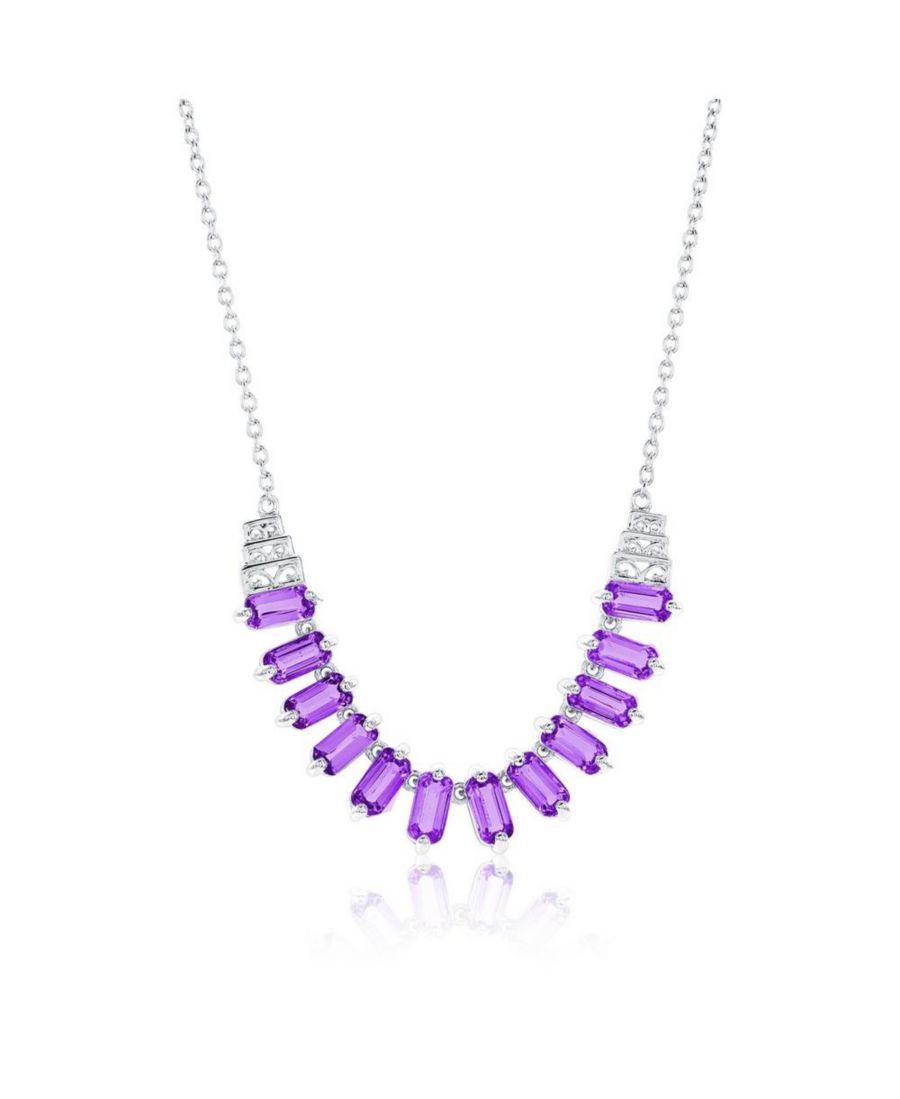 Колье из стерлингового серебра с драгоценными камнями багетной огранки Simona, Amethyst
Колье из стерлингового серебра с драгоценными камнями багетной огранки Simona, Amethyst