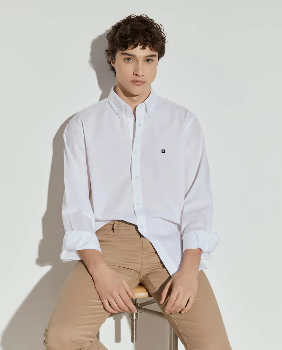 Мужская рубашка из хлопка прямого кроя белого цвета Lion of Porches, белый
Мужская рубашка из хлопка прямого кроя белого цвета Lion of Porches, белый