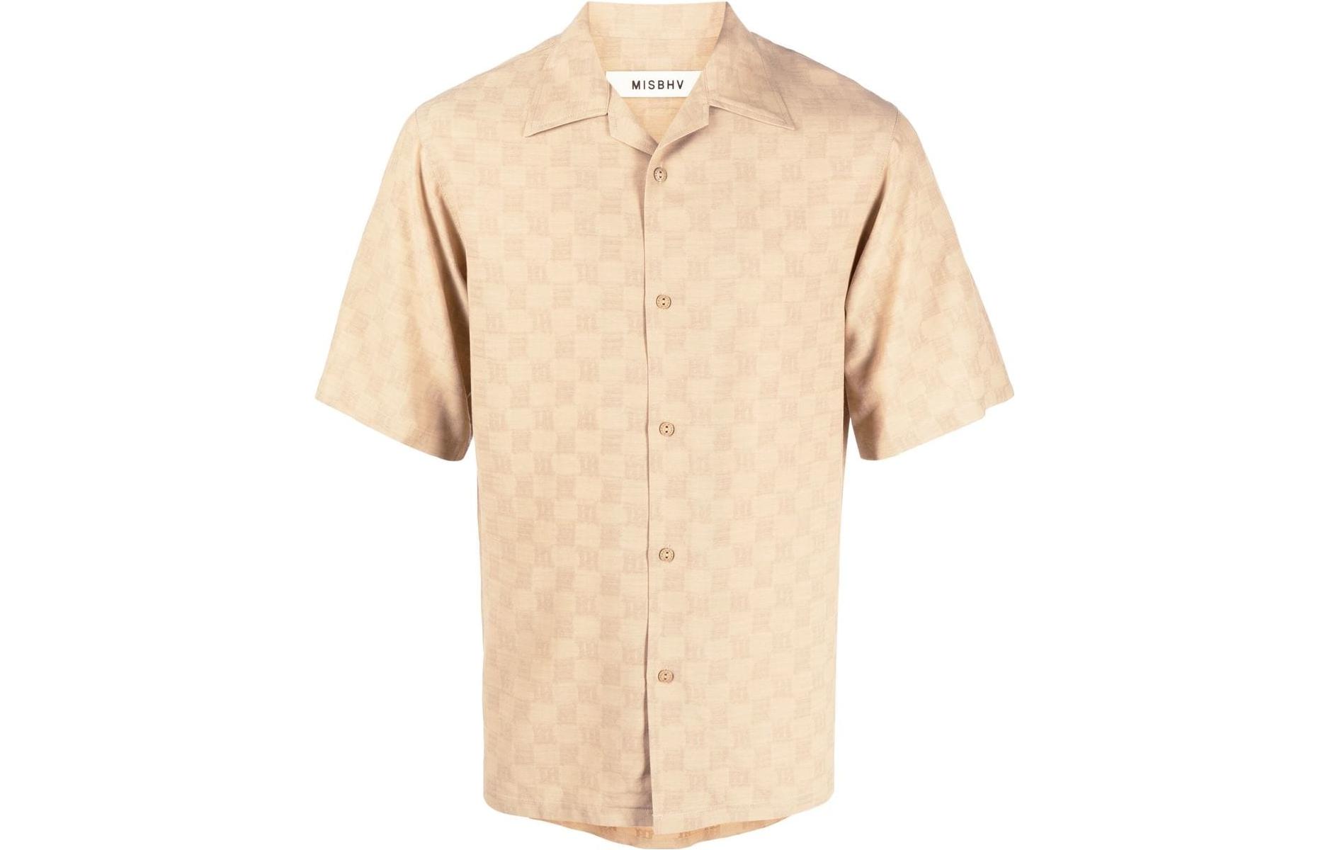 Рубашка с коротким рукавом с принтом монограмм Misbhv, бежевый
Рубашка с коротким рукавом с принтом монограмм Misbhv, бежевый