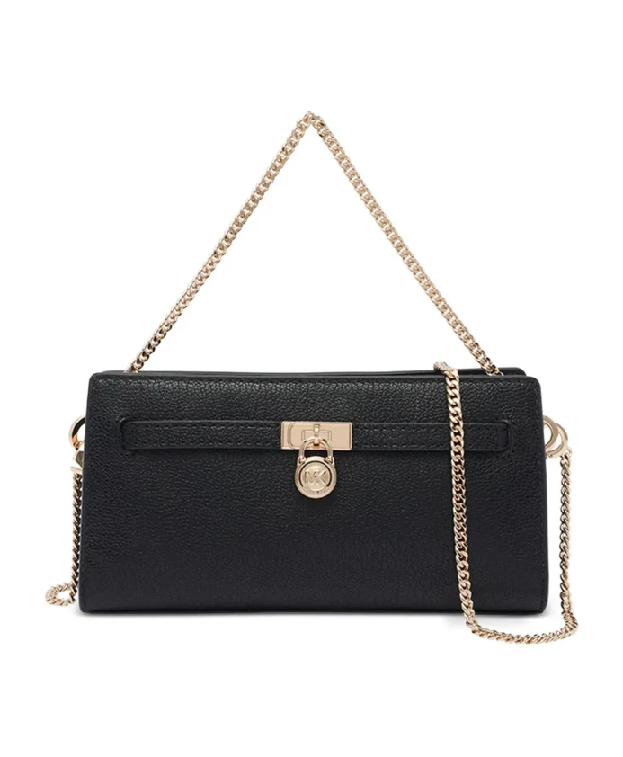 Черная кожаная сумка через плечо на цепочке Michael Kors, черный
Черная кожаная сумка через плечо на цепочке Michael Kors, черный