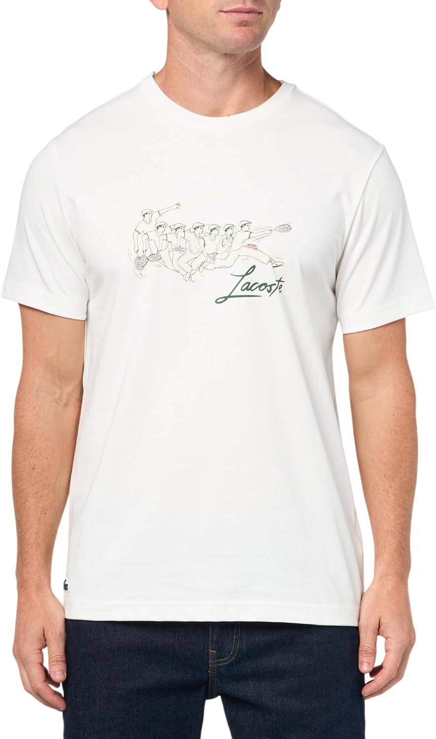 Мужская спортивная футболка Lacoste René Print Tennis Heritage, Flour/Flour
Мужская спортивная футболка Lacoste René Print Tennis Heritage, Flour/Flour
