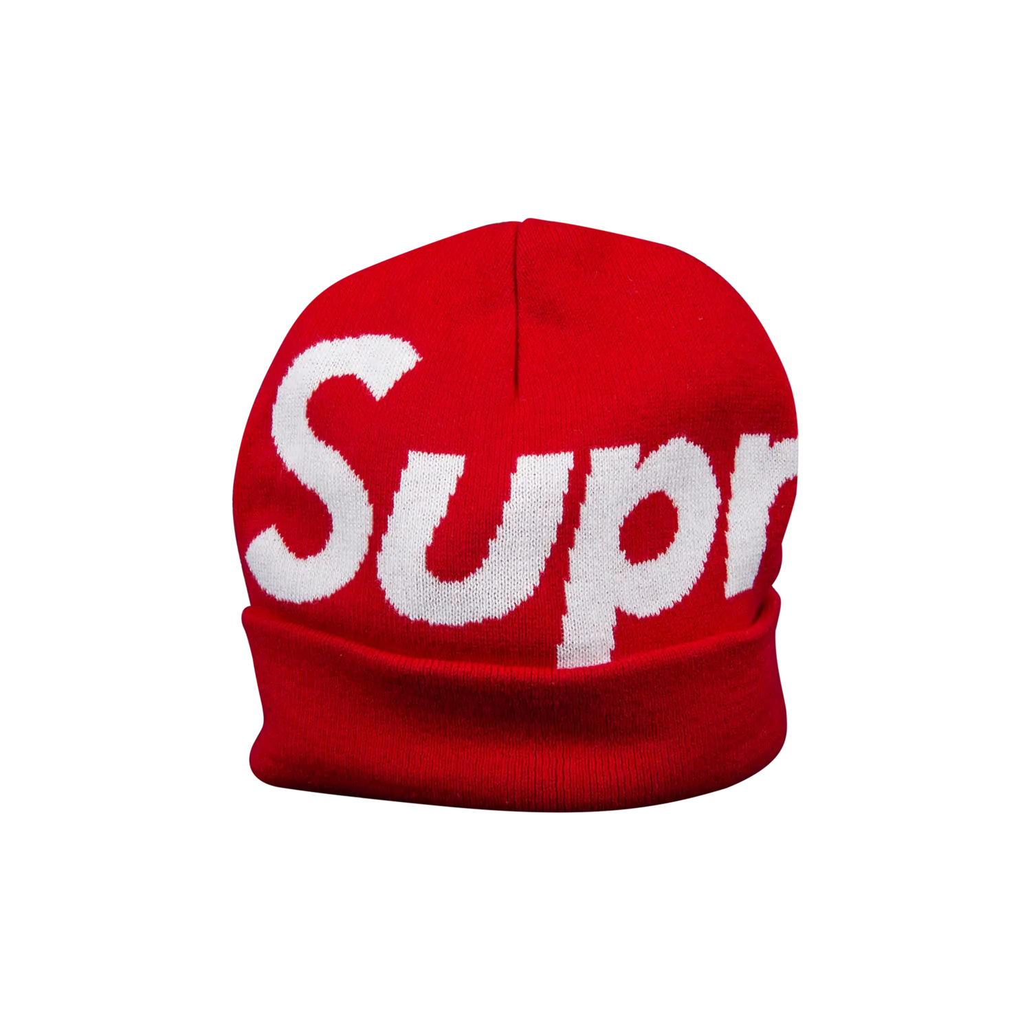 Шапка-бини Supreme с большим логотипом, красная 
Шапка-бини Supreme с большим логотипом, красная