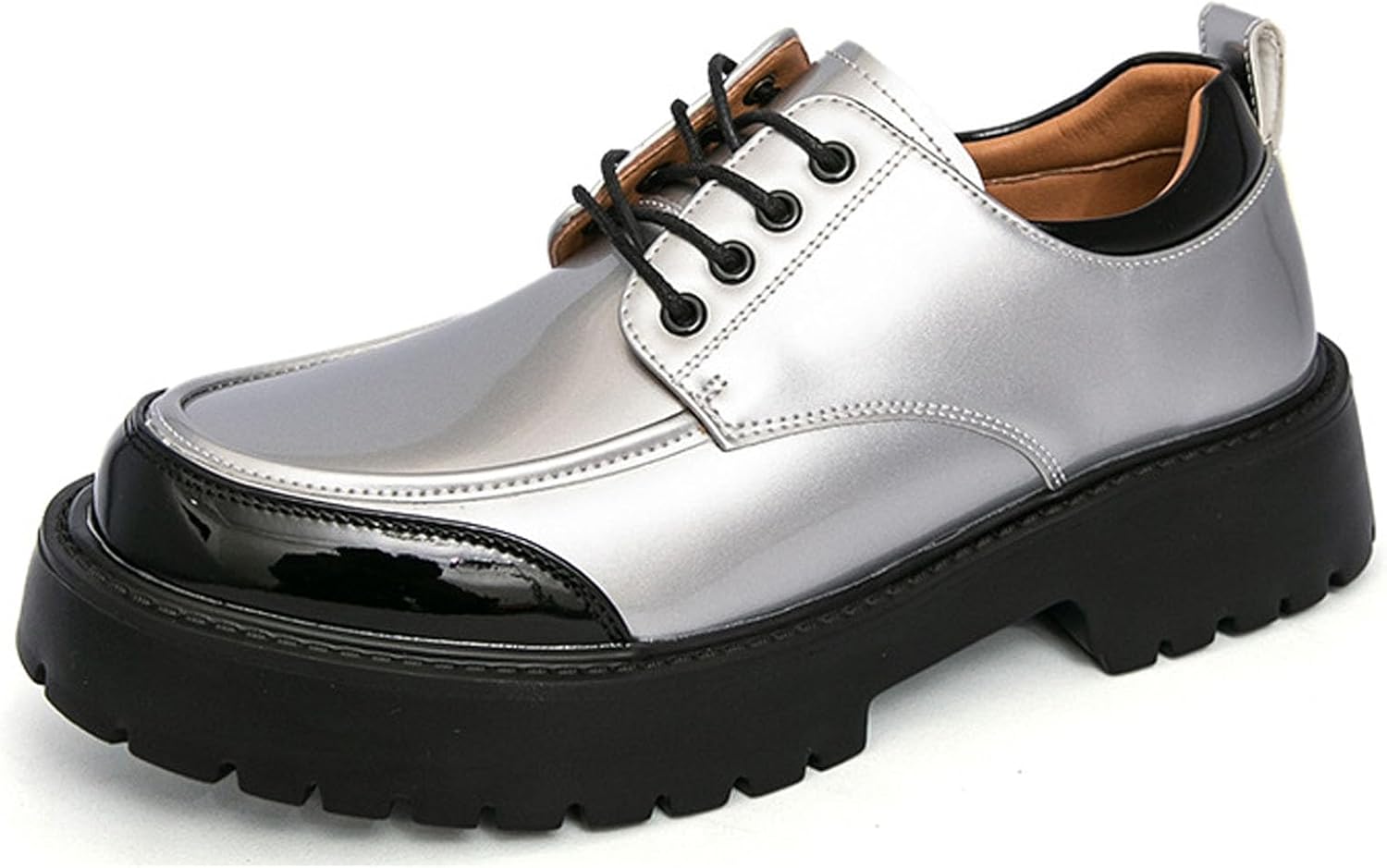 Мужские оксфорды из лакированной кожи с широкой круглой носовой частью Azagneem, серебро
Мужские оксфорды из лакированной кожи с широкой круглой носовой частью Azagneem, серебро