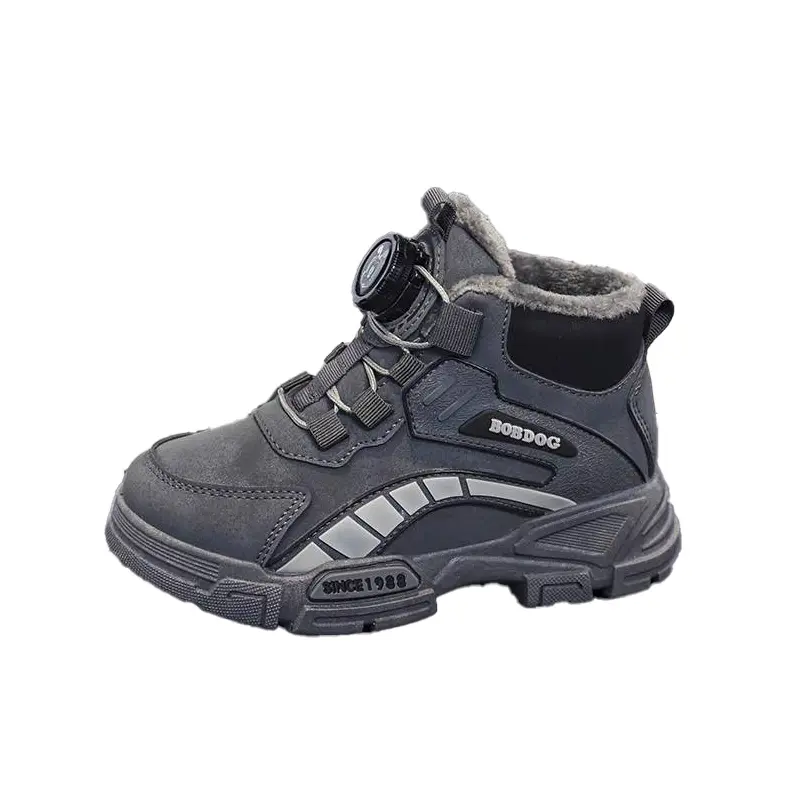 Теплые нескользящие детские ботинки BOBDOG, серый
Теплые нескользящие детские ботинки BOBDOG, серый