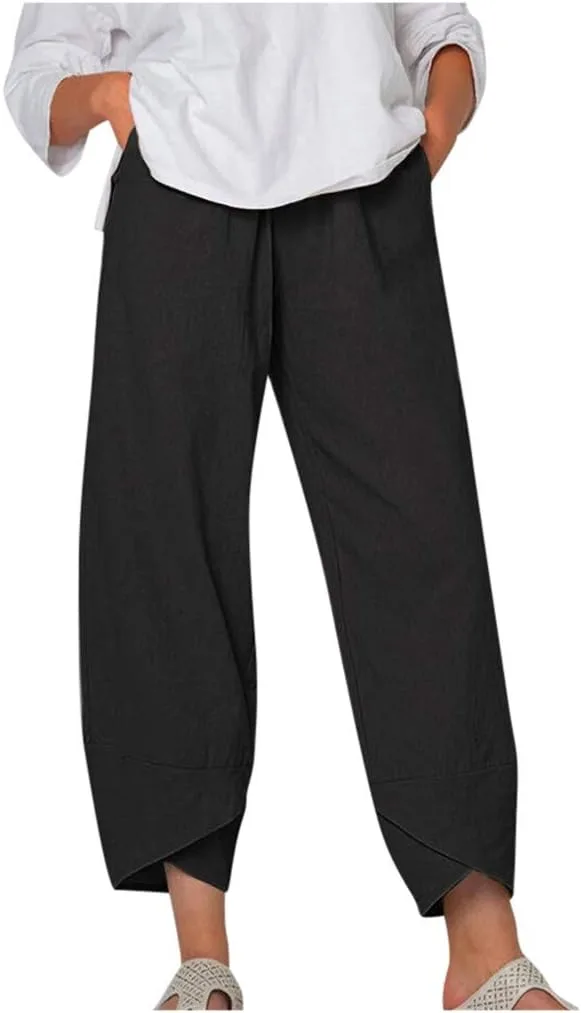 Женские летние брюки-шаровары Casual с эластичным поясом
Женские летние брюки-шаровары Casual с эластичным поясом