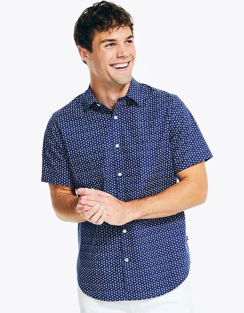 Мужская рубашка классического кроя с фантазийным принтом Nautica, синий
Мужская рубашка классического кроя с фантазийным принтом Nautica, синий