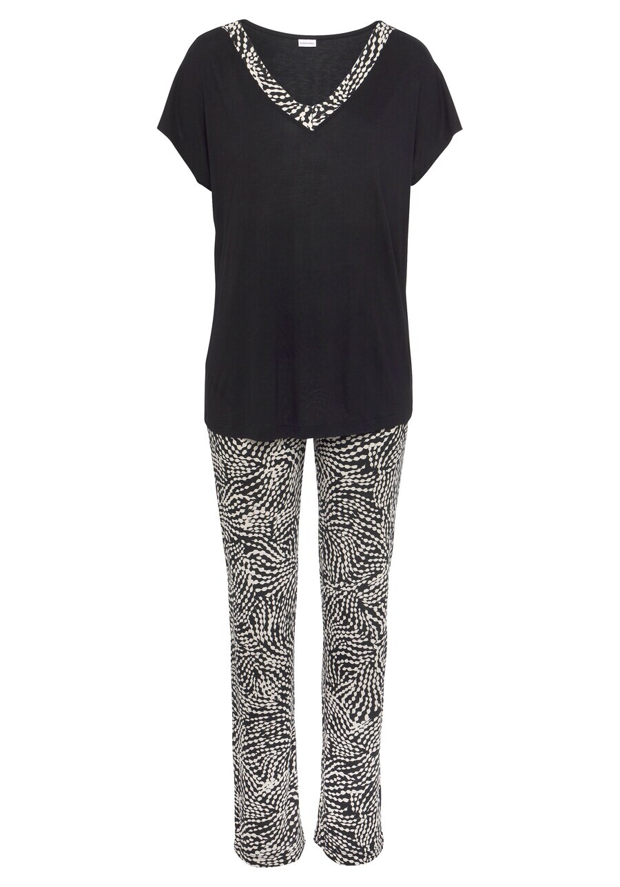 Пижама Lascana, черный 
Пижама Lascana, черный