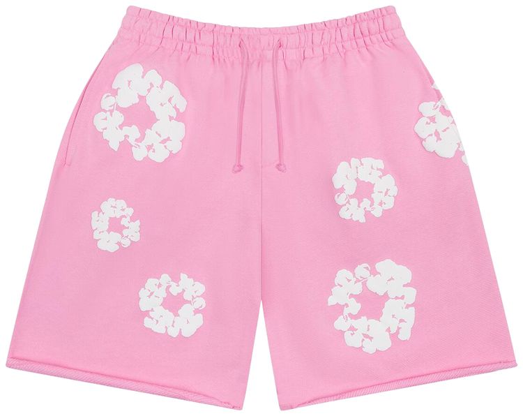 Джинсовые шорты с хлопковым венком и надписью "Denim Tears" (розовые)
Джинсовые шорты с хлопковым венком и надписью "Denim Tears" (розовые)