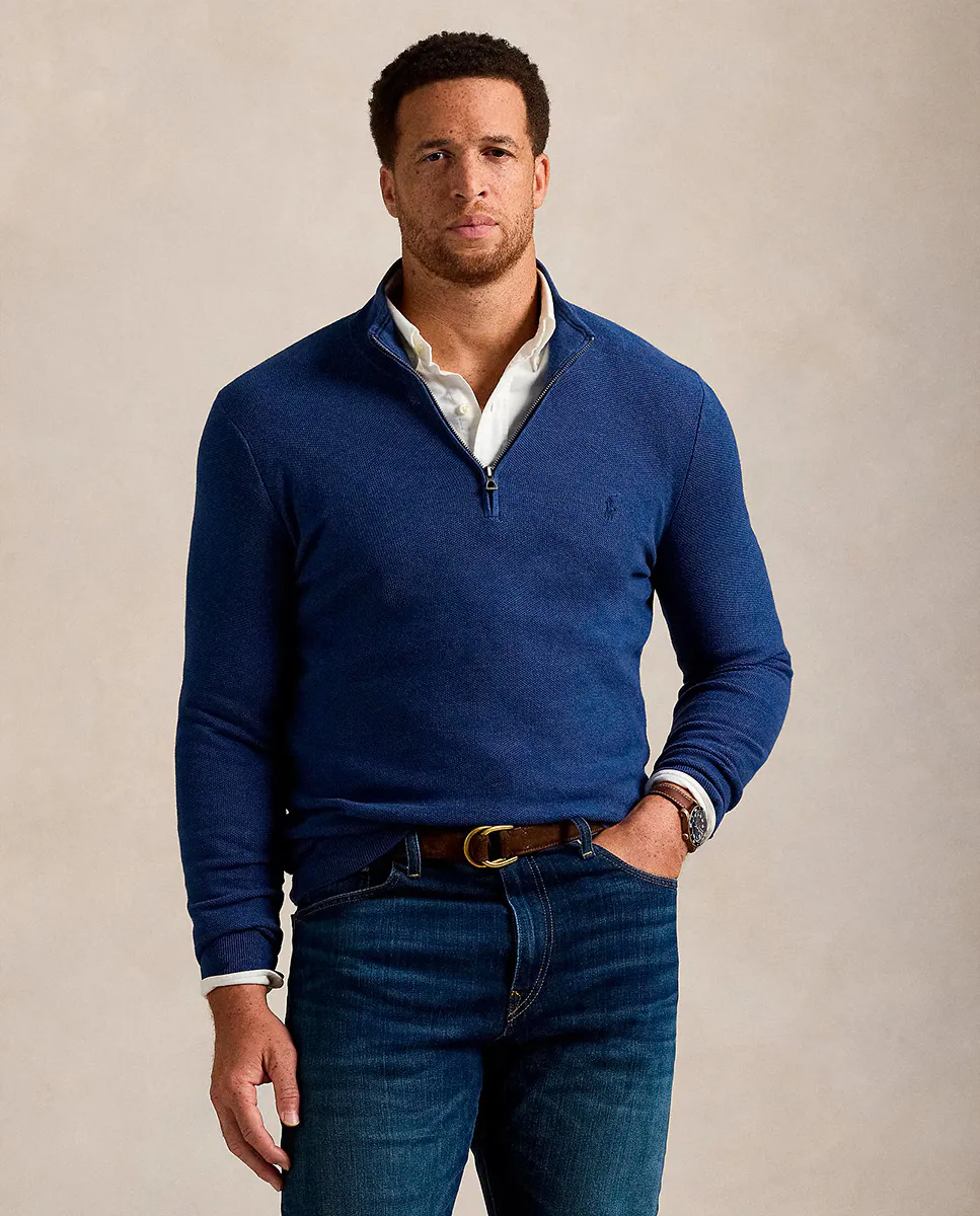 Мужской хлопковый свитер сотовой вязки больших размеров Polo Ralph Lauren, индиго/синий
Мужской хлопковый свитер сотовой вязки больших размеров Polo Ralph Lauren, индиго/синий