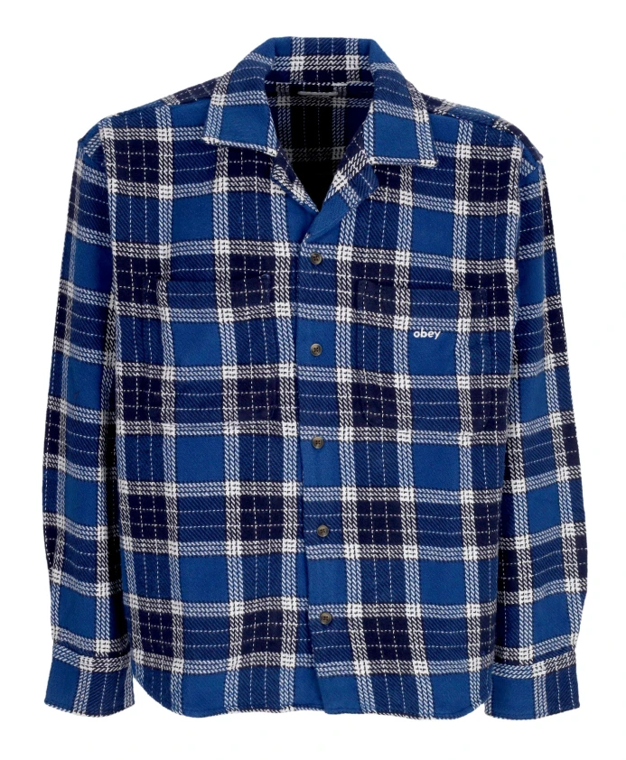 Тканая лиможская многоцветная рубашка с длинными рукавами Obey, синий
Тканая лиможская многоцветная рубашка с длинными рукавами Obey, синий