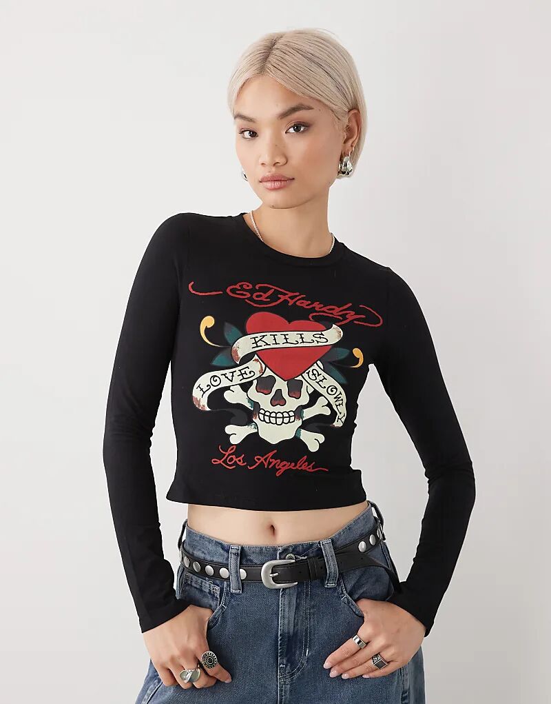 Лонгслив с длинным рукавом «Love Kills» Ed Hardy в черном цвете
Лонгслив с длинным рукавом «Love Kills» Ed Hardy в черном цвете
