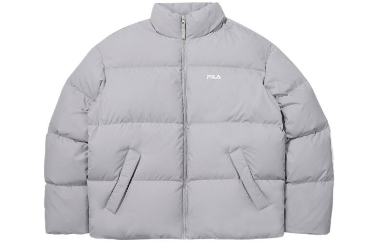 Пуховик унисекс серый Fila, серый 
Пуховик унисекс серый Fila, серый