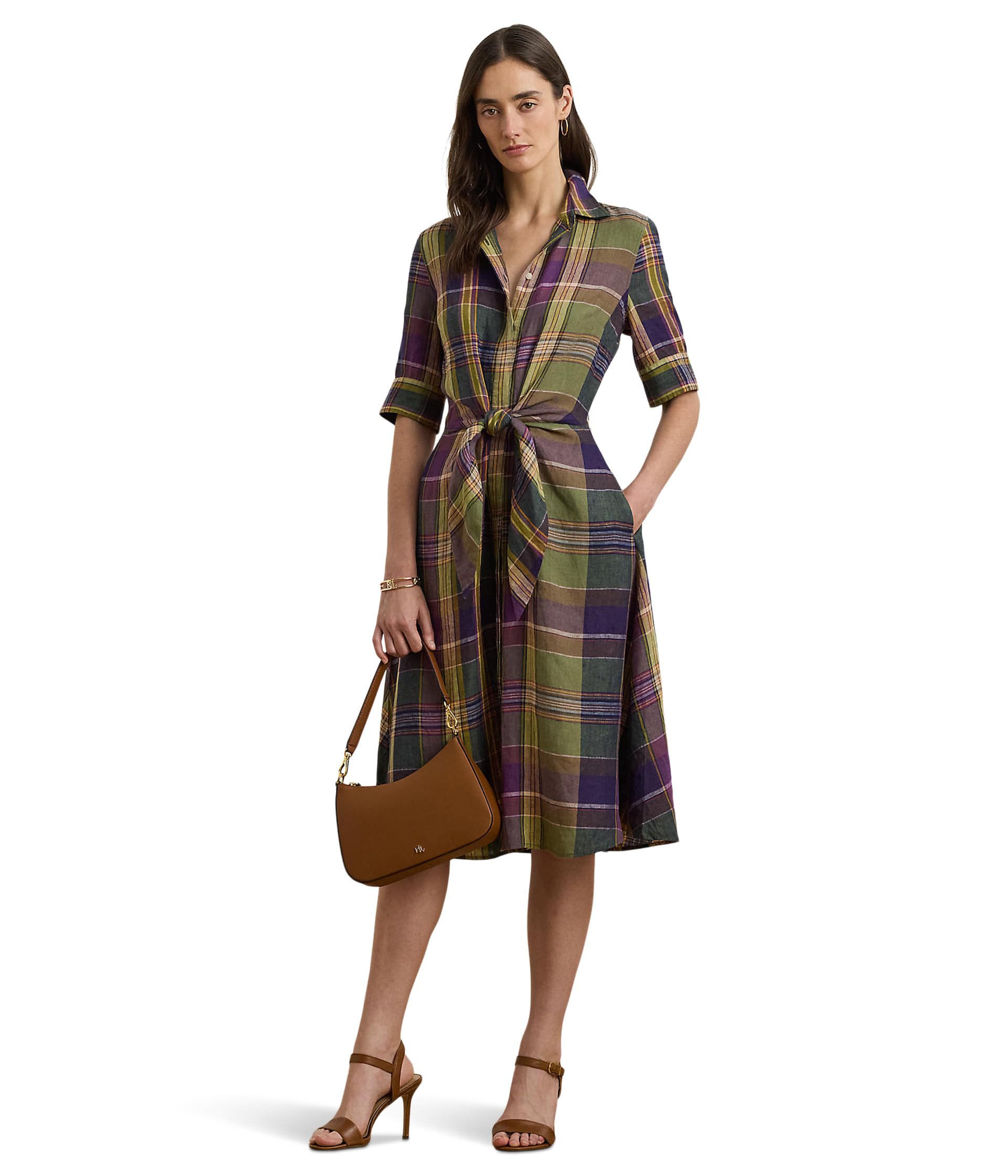 Платье Lauren Ralph Lauren Plaid Tie Front Linen Shirtdress, цвет Purple/Green Multi
Платье Lauren Ralph Lauren Plaid Tie Front Linen Shirtdress, цвет Purple/Green Multi
