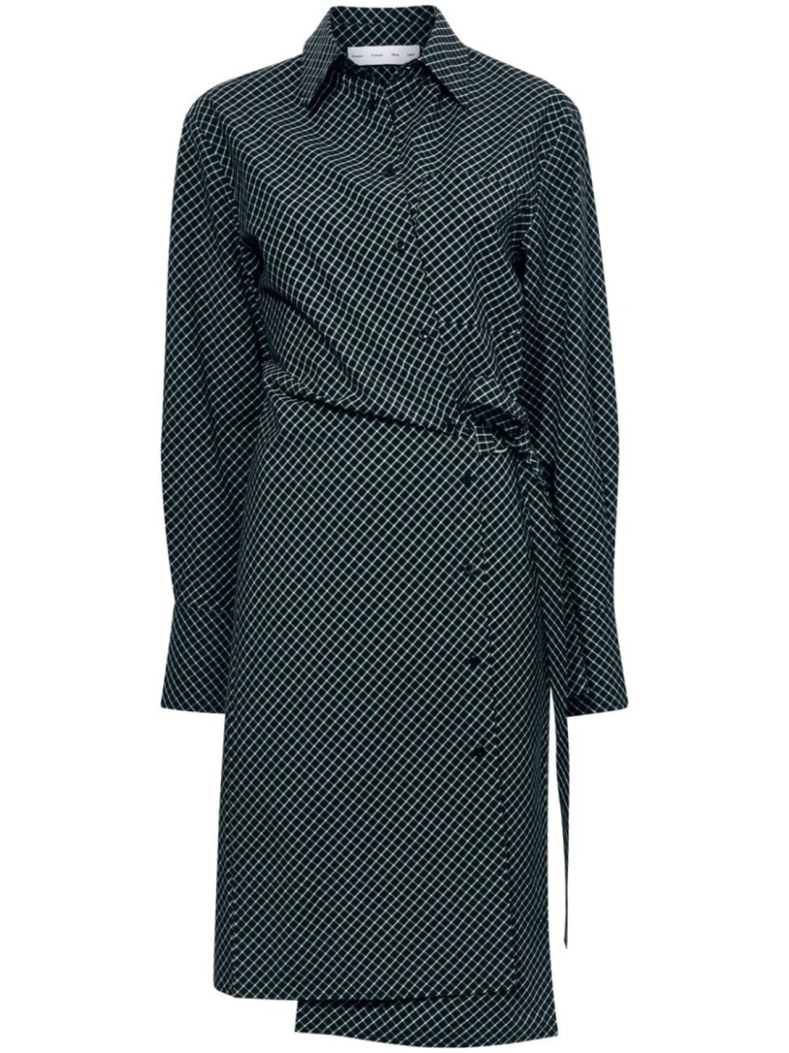 Proenza Schouler White Label поплиновое платье в клетку с запахом, черный
Proenza Schouler White Label поплиновое платье в клетку с запахом, черный