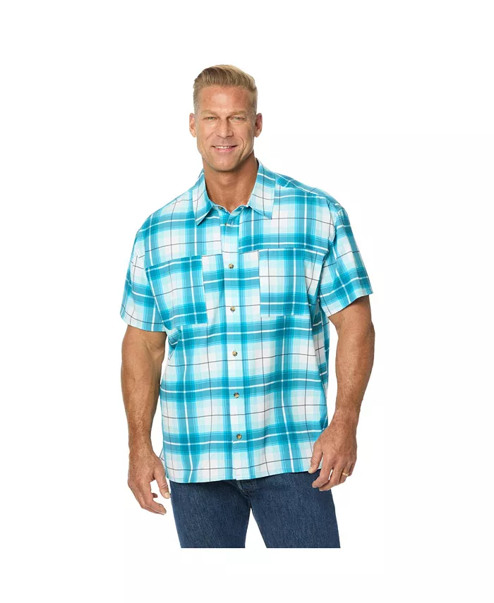 Мужская производительная рубашка с коротким рукавом и двумя карманами KingSize, синий
Мужская производительная рубашка с коротким рукавом и двумя карманами KingSize, синий