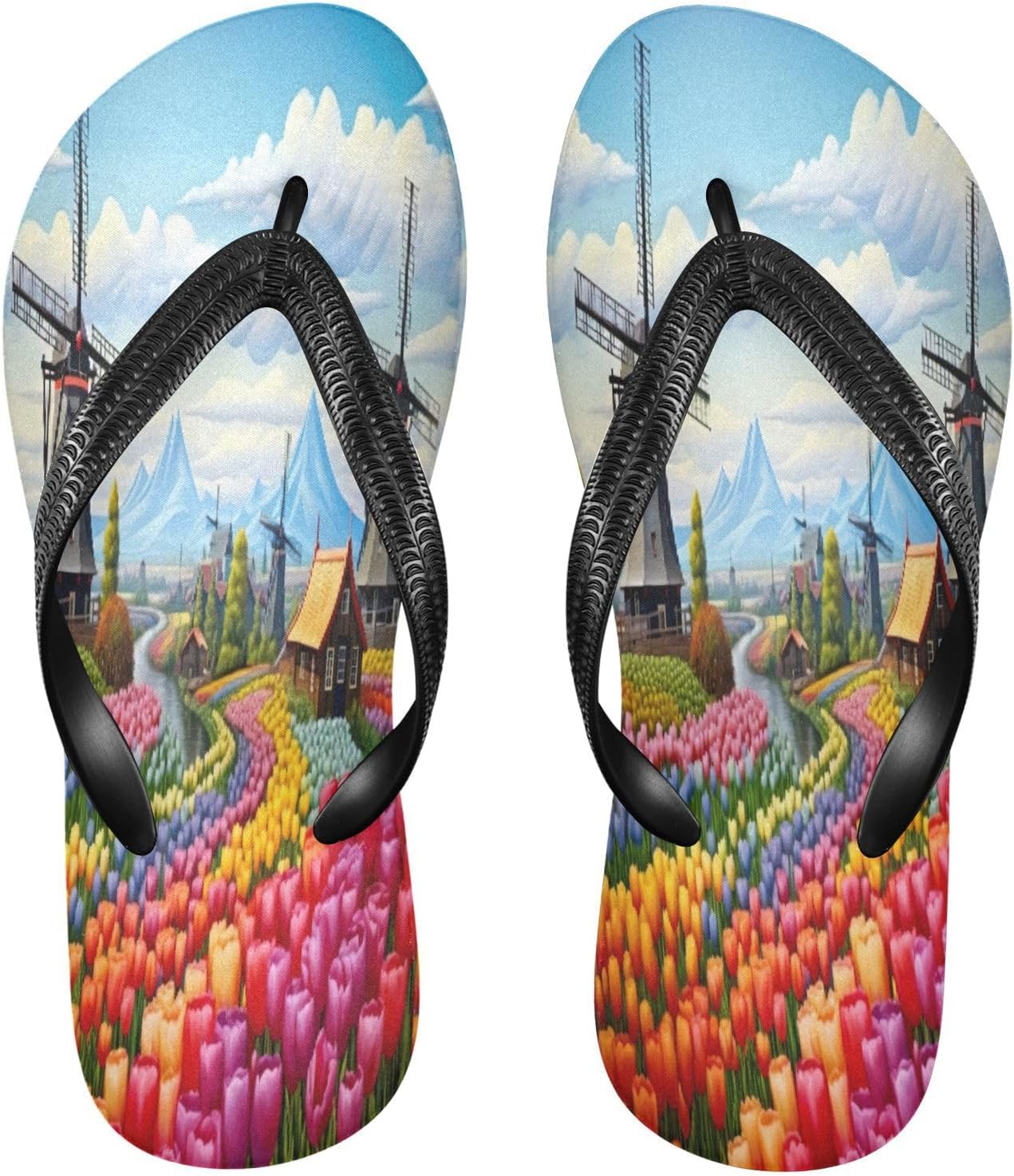 Шлепанцы для пляжа и душа с акварельным рисунком тюльпанов, резинескользящие летние тапочки для женщин и мужчин Sinestour, Watercolor Tulips Flowers Field
Шлепанцы для пляжа и душа с акварельным рисунком тюльпанов, резинескользящие летние тапочки для женщин и мужчин Sinestour, Watercolor Tulips Flowers Field