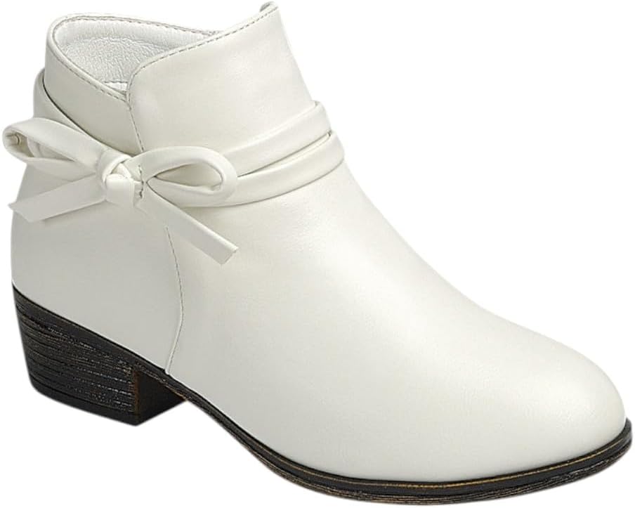 Ботильоны Forever Link для девочек на низком широком каблуке с бантом, застежкой-молнией сбоку, короткие, для детей младшего и старшего возраста, White Pu
Ботильоны Forever Link для девочек на низком широком каблуке с бантом, застежкой-молнией сбоку, короткие, для детей младшего и старшего возраста, White Pu
