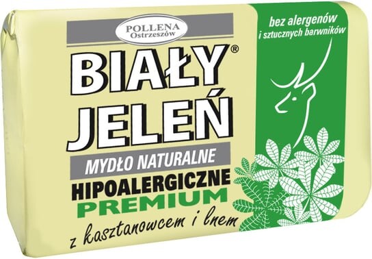 Гипоаллергенное мыло с конским каштаном и льном, 100 г Biały Jeleń
Гипоаллергенное мыло с конским каштаном и льном, 100 г Biały Jeleń