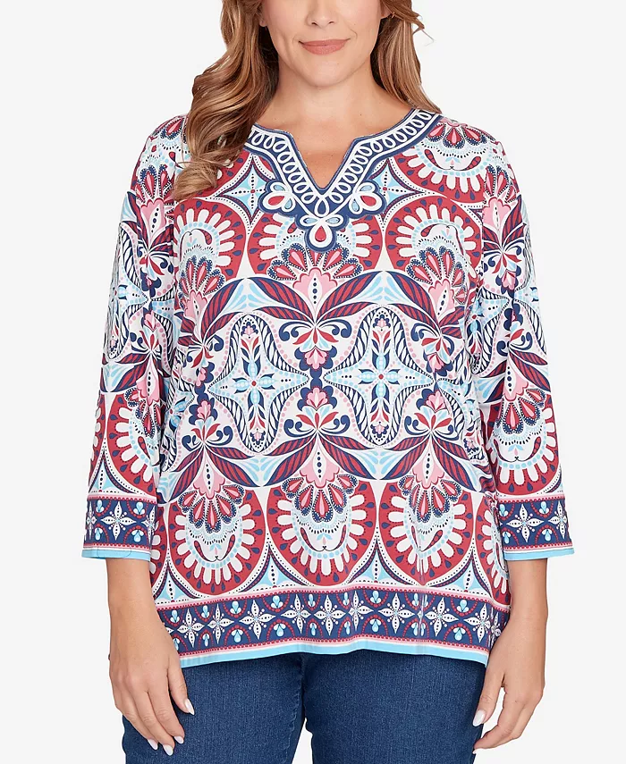 Трикотажный топ больших размеров с геометрическим узором Ruby Rd., мультиколор
Трикотажный топ больших размеров с геометрическим узором Ruby Rd., мультиколор