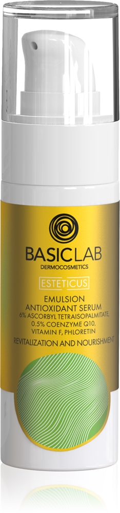 Освежающая эмульсия для кожи Dermocosmetics esteticus с антиоксидантным эффектом Basiclab, 30 мл
Освежающая эмульсия для кожи Dermocosmetics esteticus с антиоксидантным эффектом Basiclab, 30 мл