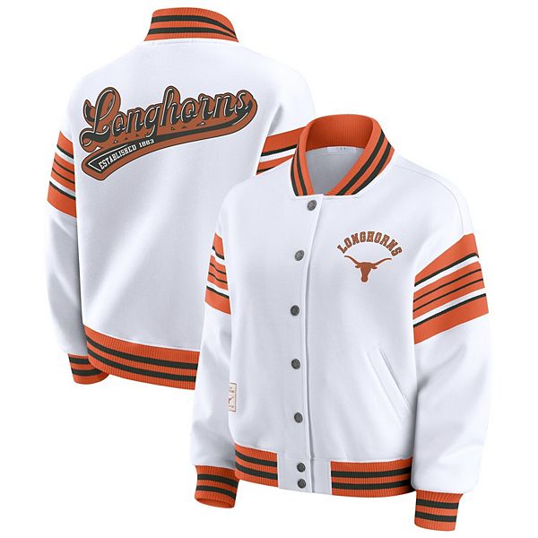 Женская бело-оранжевая куртка-толстовка Texas Longhorns на молнии Wear By Erin Andrews
Женская бело-оранжевая куртка-толстовка Texas Longhorns на молнии Wear By Erin Andrews