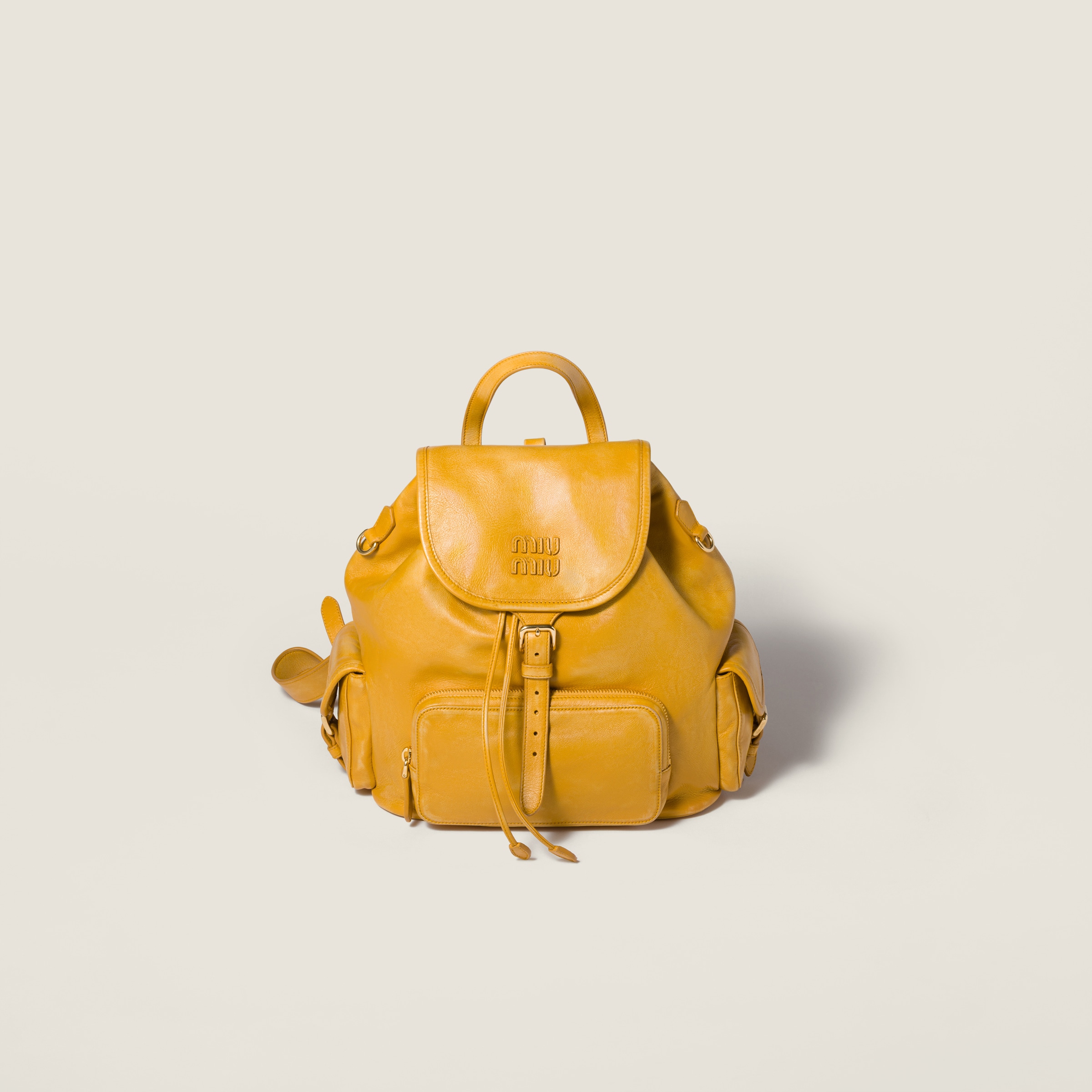 Кожаный рюкзак MIU MIU, желтый
Кожаный рюкзак MIU MIU, желтый