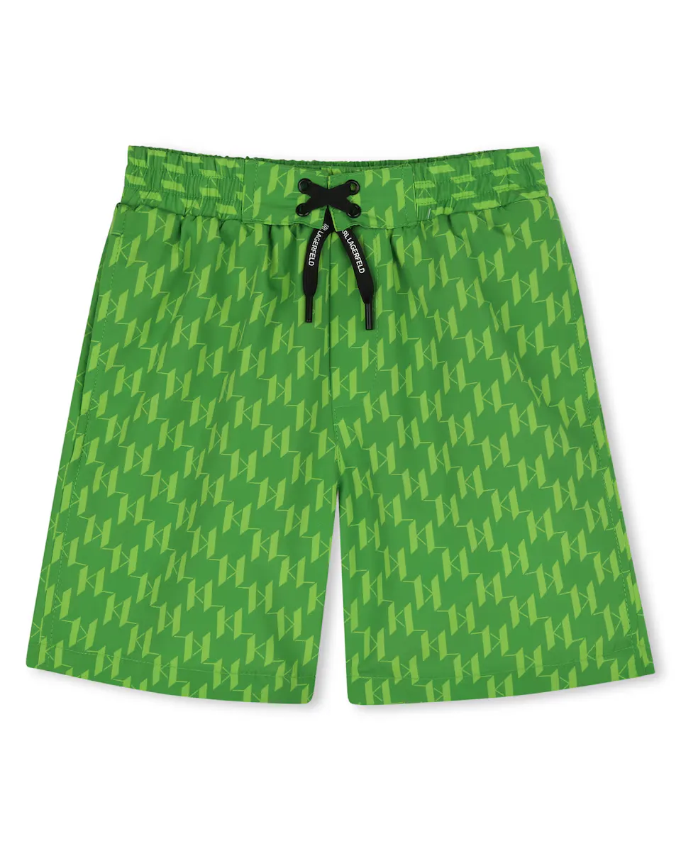 Плавки для мальчиков с монограммой и завязкой Karl Lagerfeld Kids, зеленый 
Плавки для мальчиков с монограммой и завязкой Karl Lagerfeld Kids, зеленый