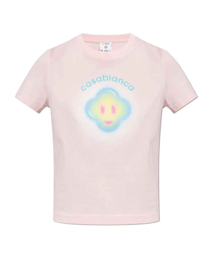 Футболка с коротким рукавом и аэрографическим рисунком смайлика. Casablanca, розовый
Футболка с коротким рукавом и аэрографическим рисунком смайлика. Casablanca, розовый