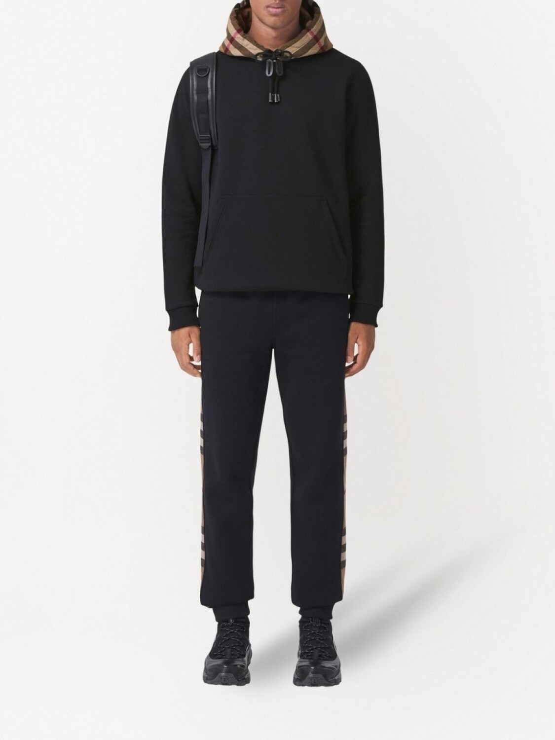 Худи с клетчатым капюшоном Burberry, черный
Худи с клетчатым капюшоном Burberry, черный